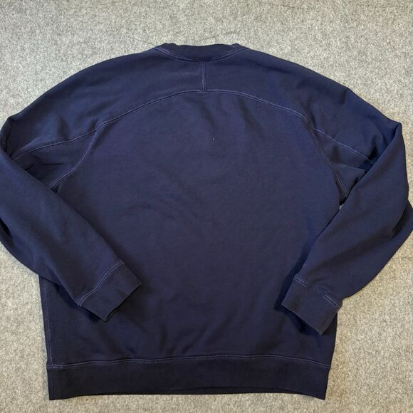Lacoste Pullover Embossed Logo Cotton Sweater Size XL Long Sleeve Blue - Picture 8 of 9